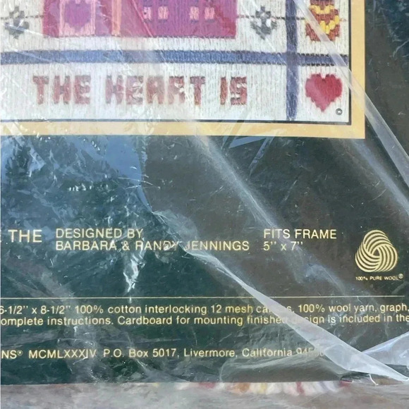 Sunset Needlepoint Home is Where the Heart Is Longstitch NEW NOS 5x7 - Picture 2 of 5